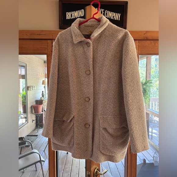 Agnona italy alpaca so soft jacket  size medium//large lightweight unlined - Picture 6 of 11
